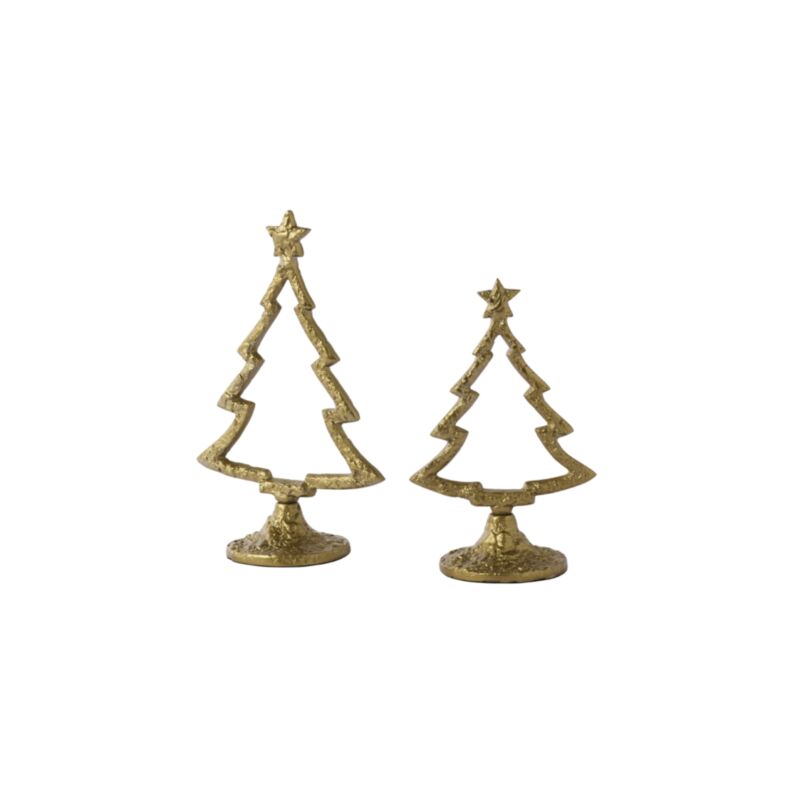 Gold Decorative Tree w/ Star (2 Sizes)