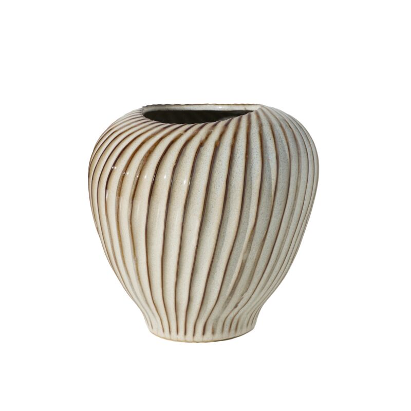 Sculpted Swirl Vase-8.5"x 8.5"