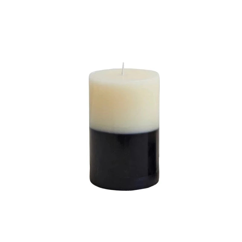 Unscented Two-Tone Pillar Candle (2 sizes)