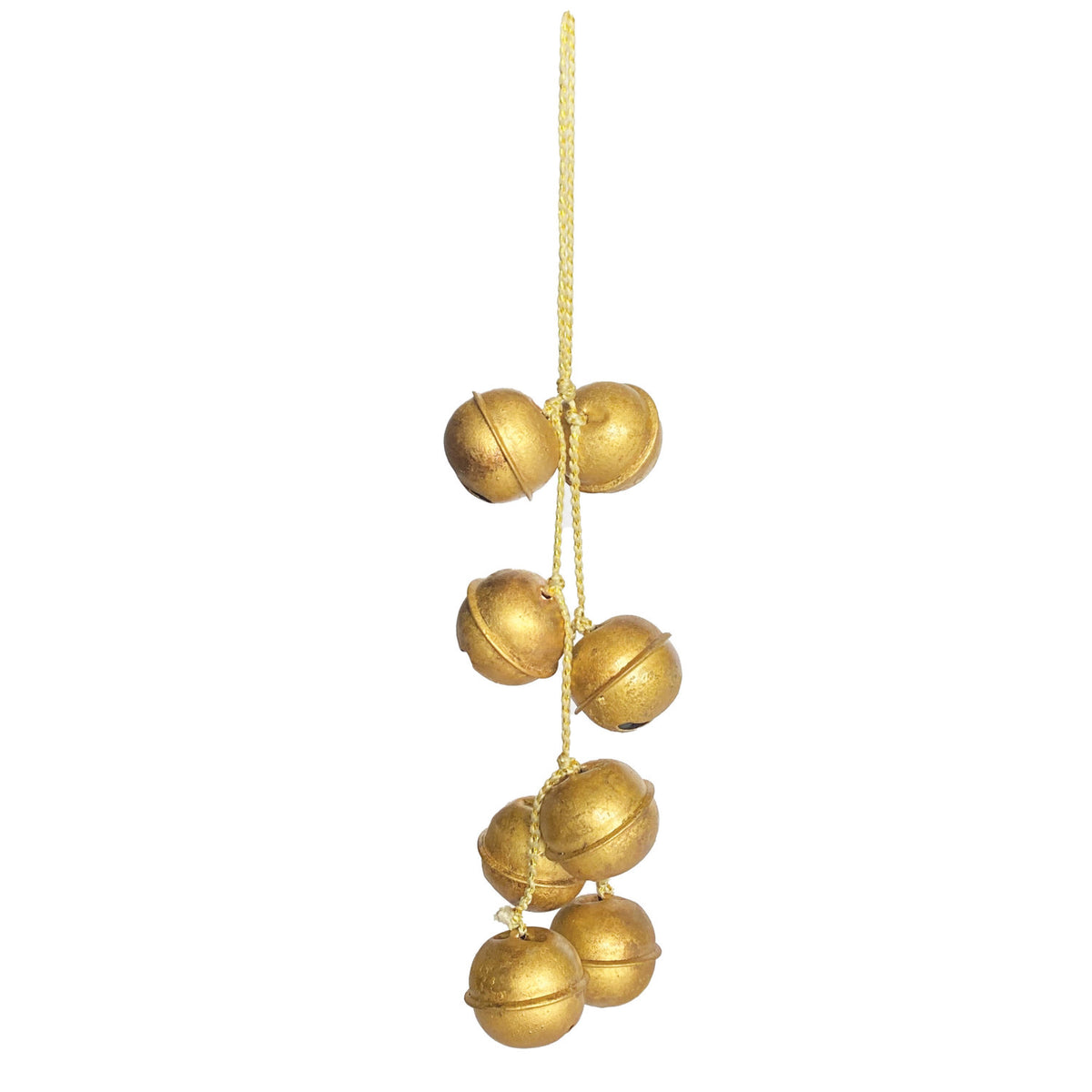 16" Hanging Jingle Bells Cluster-Gold