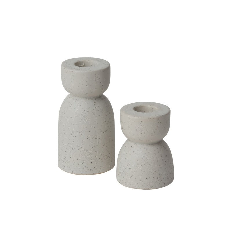 Speckled Ceramic Candlestick Holder (2 Sizes)