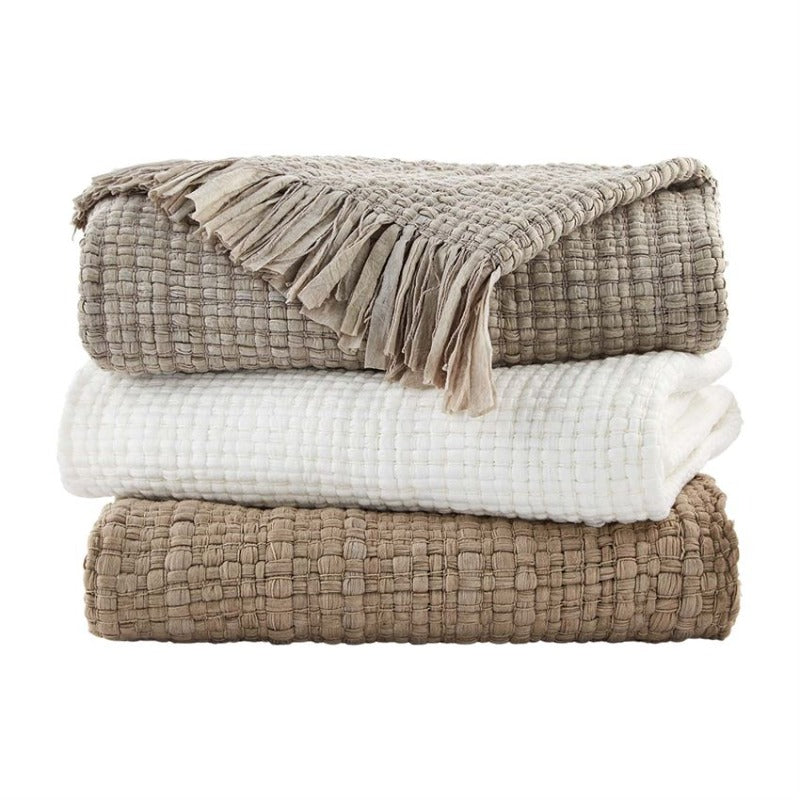 Chunky Woven Fringe Blanket (3 Colors)