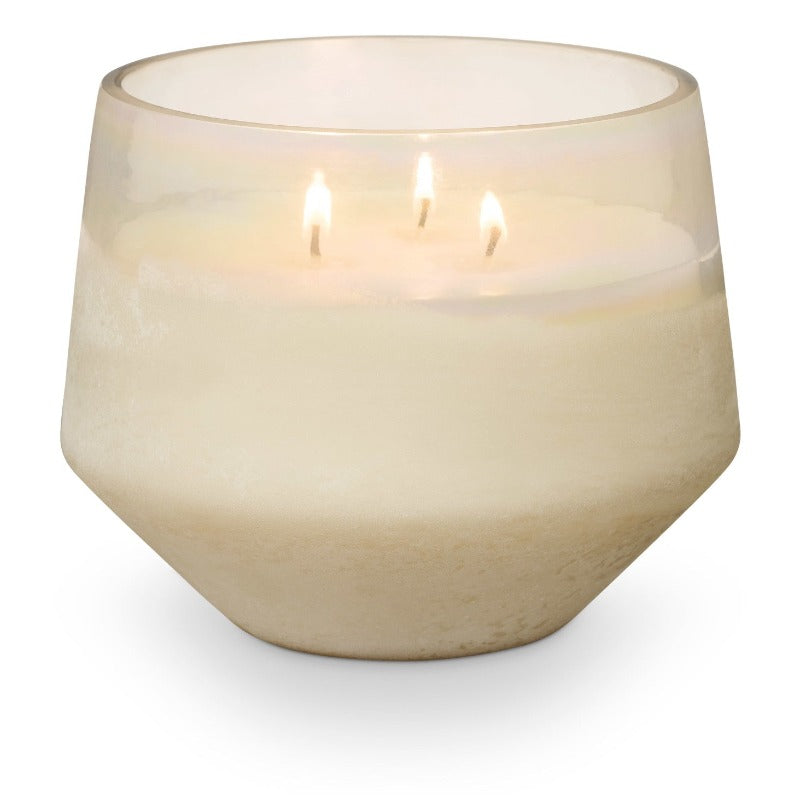 Winter White Baltic Glass Candle