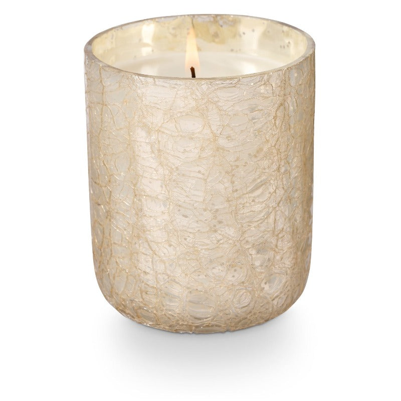 Winter White Boxed Crackle Glass Candle (2 Sizes)