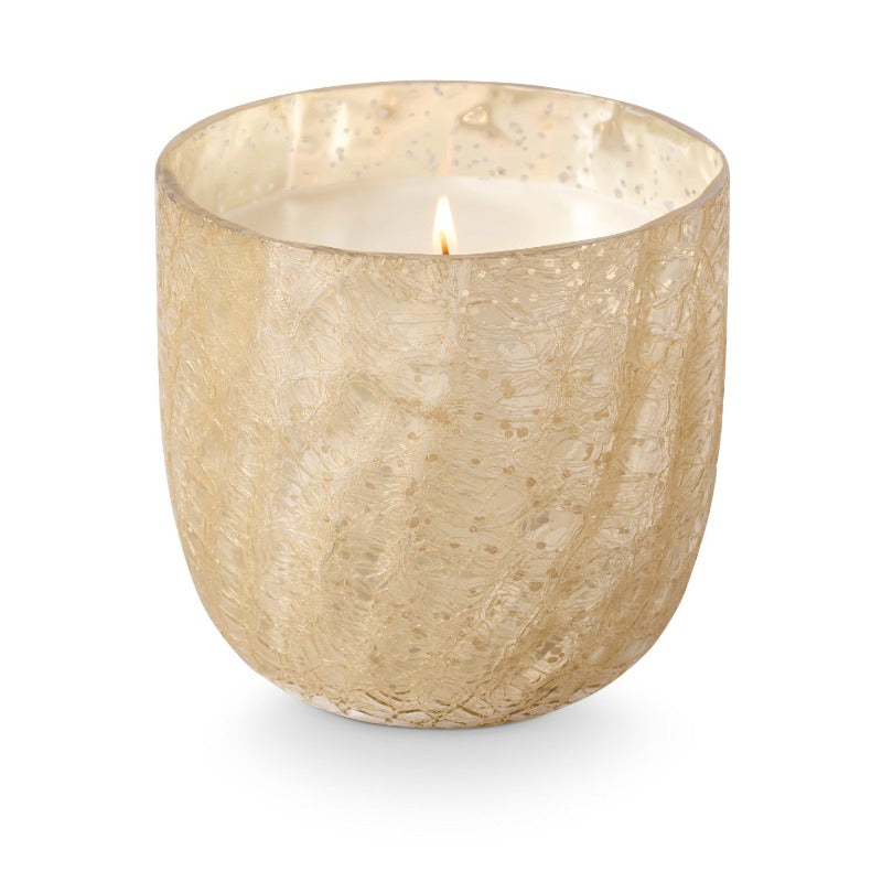 Winter White Boxed Crackle Glass Candle (2 Sizes)