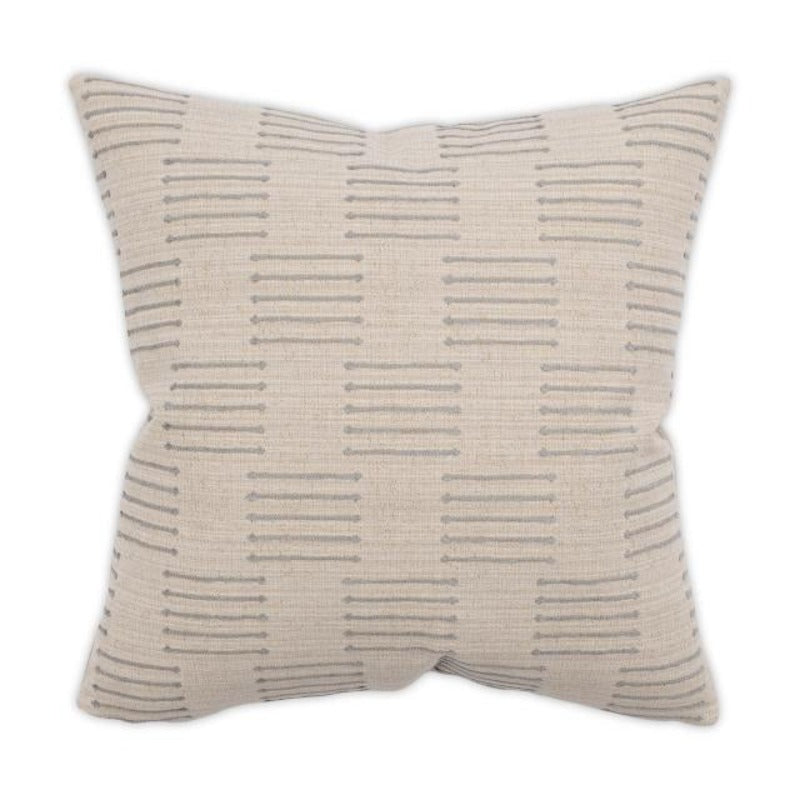 Bonez Grey Embroidered Pillow -22x22