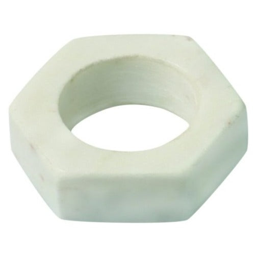 White Marble Hexagon Napkin Ring