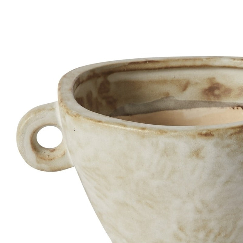 White Tripod Pot