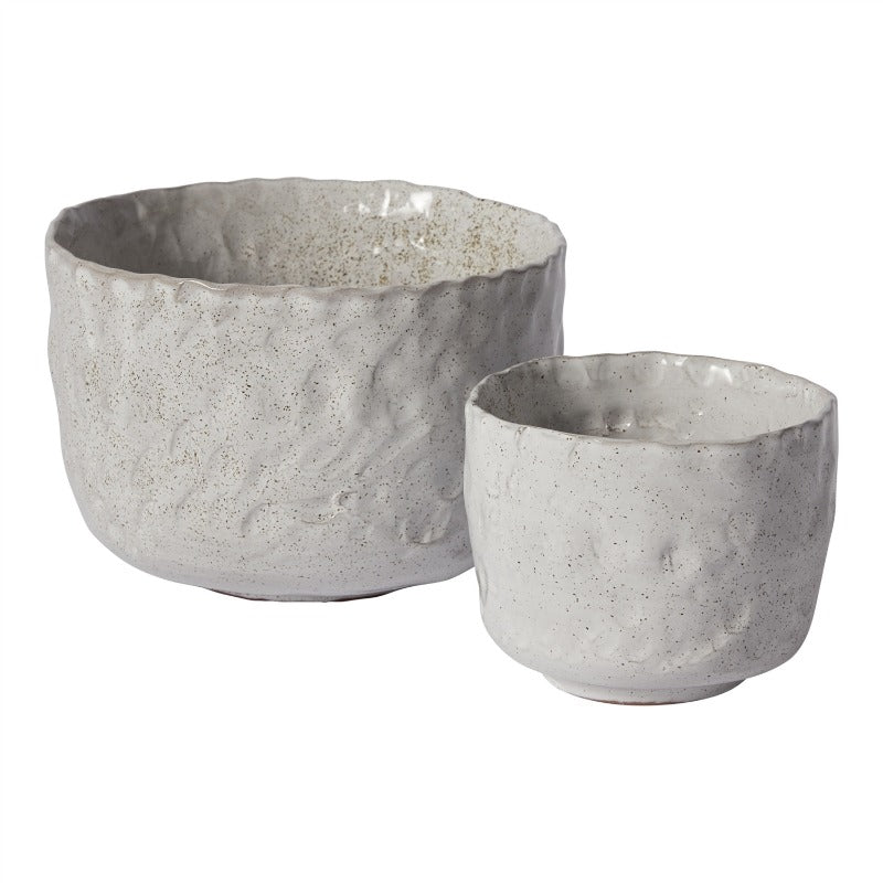 Thumbprint Texture Ceramic Pot (2 Sizes)