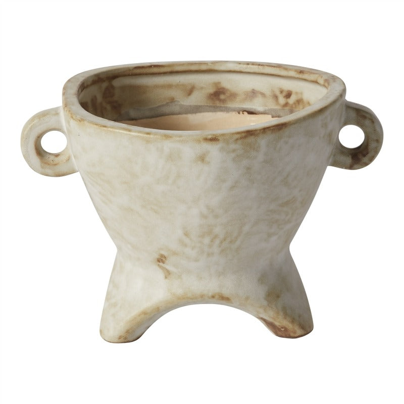 White Tripod Pot