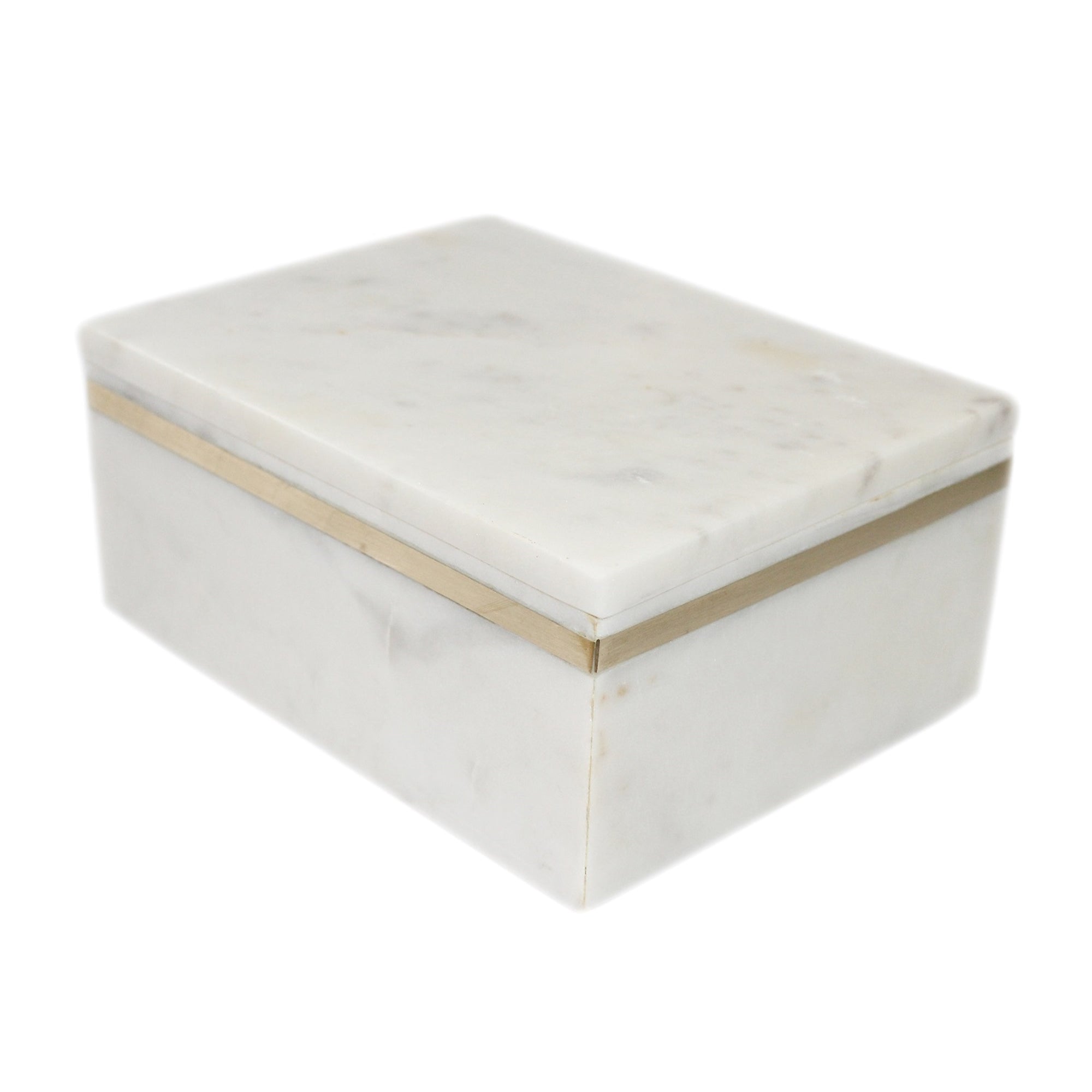 Brass Inlay Marble Box (3 Sizes)