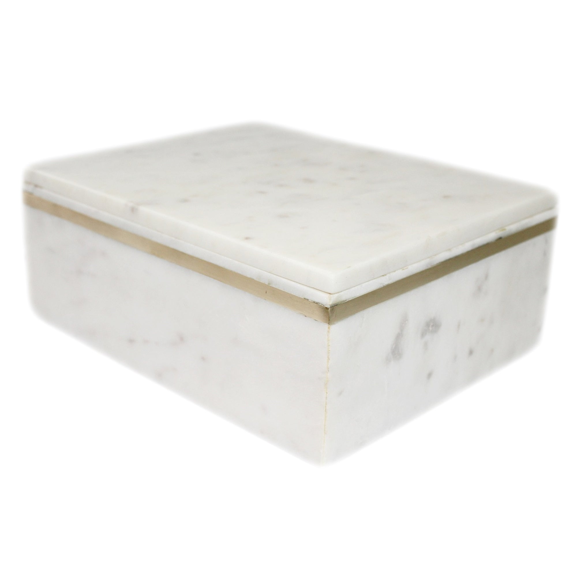 Brass Inlay Marble Box (3 Sizes)