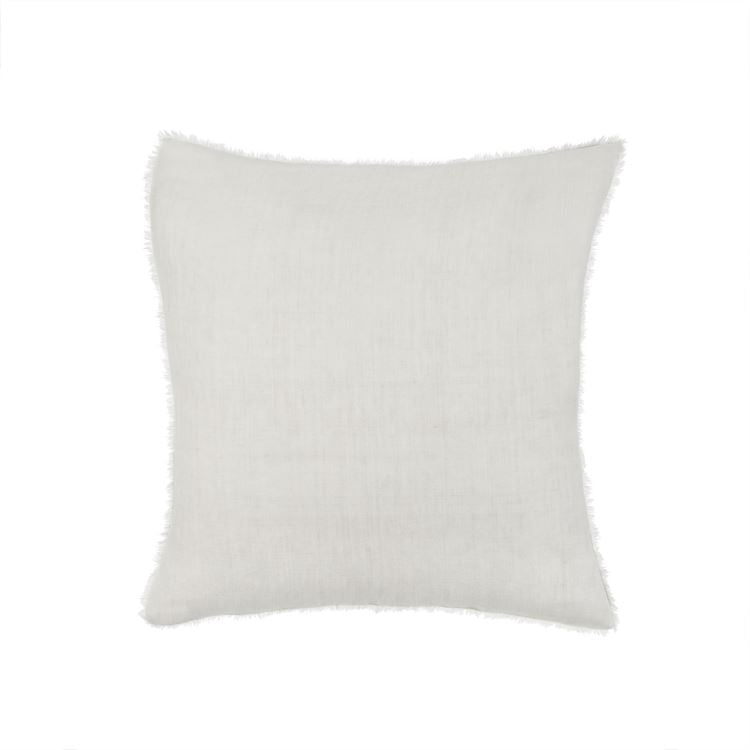 Natural Linen Pillow With Eyelash Fringe