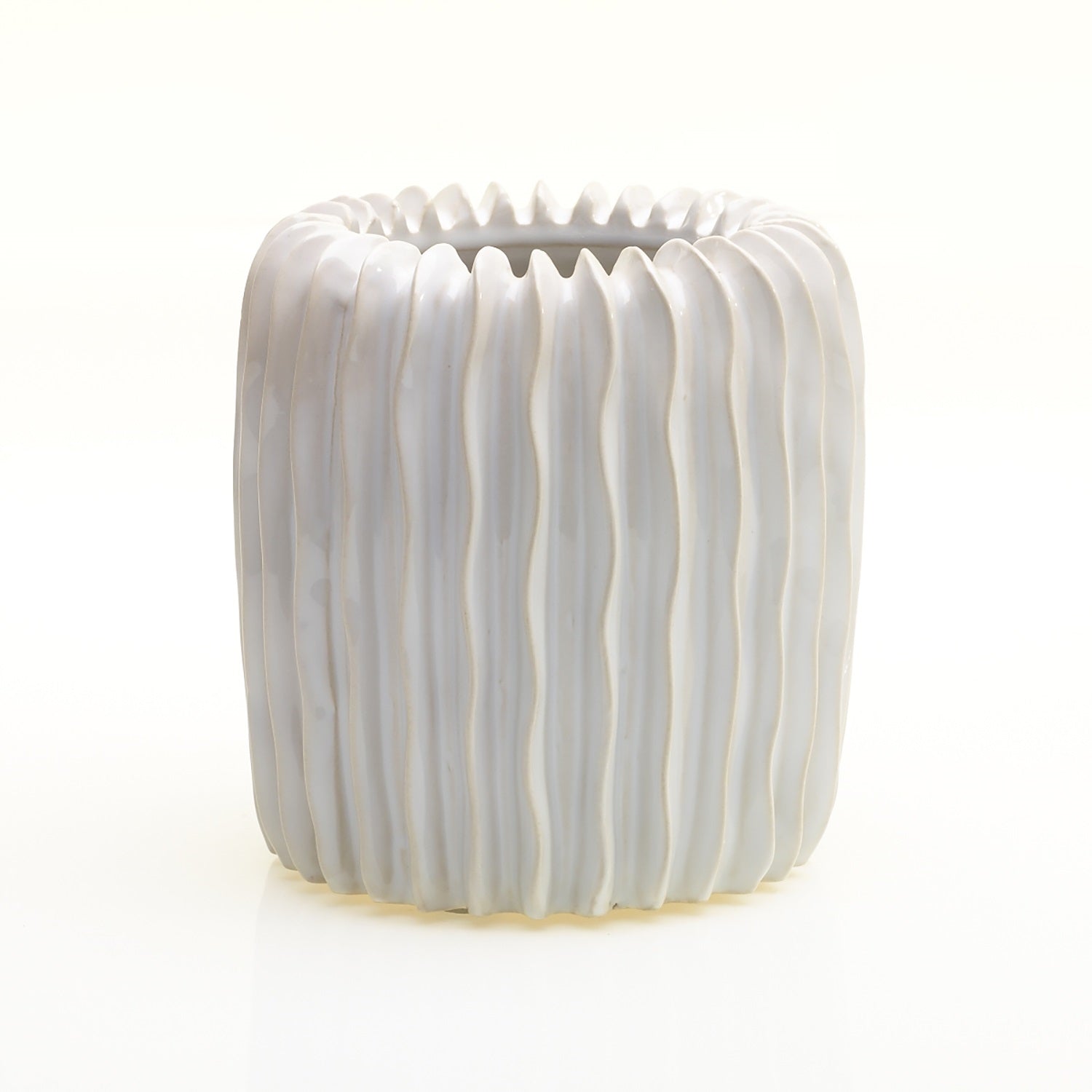 Haven Pleated Ceramic Vase