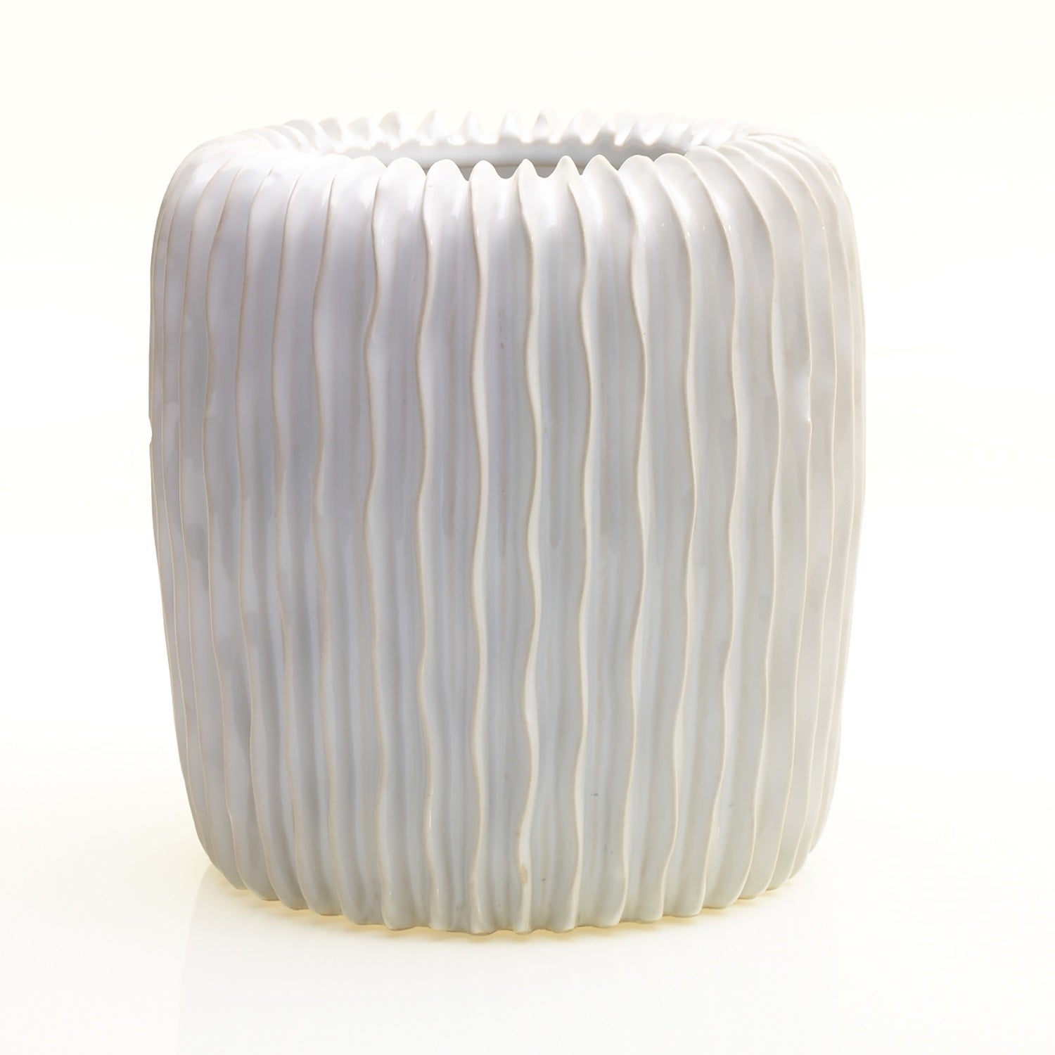 Haven Pleated Ceramic Vase