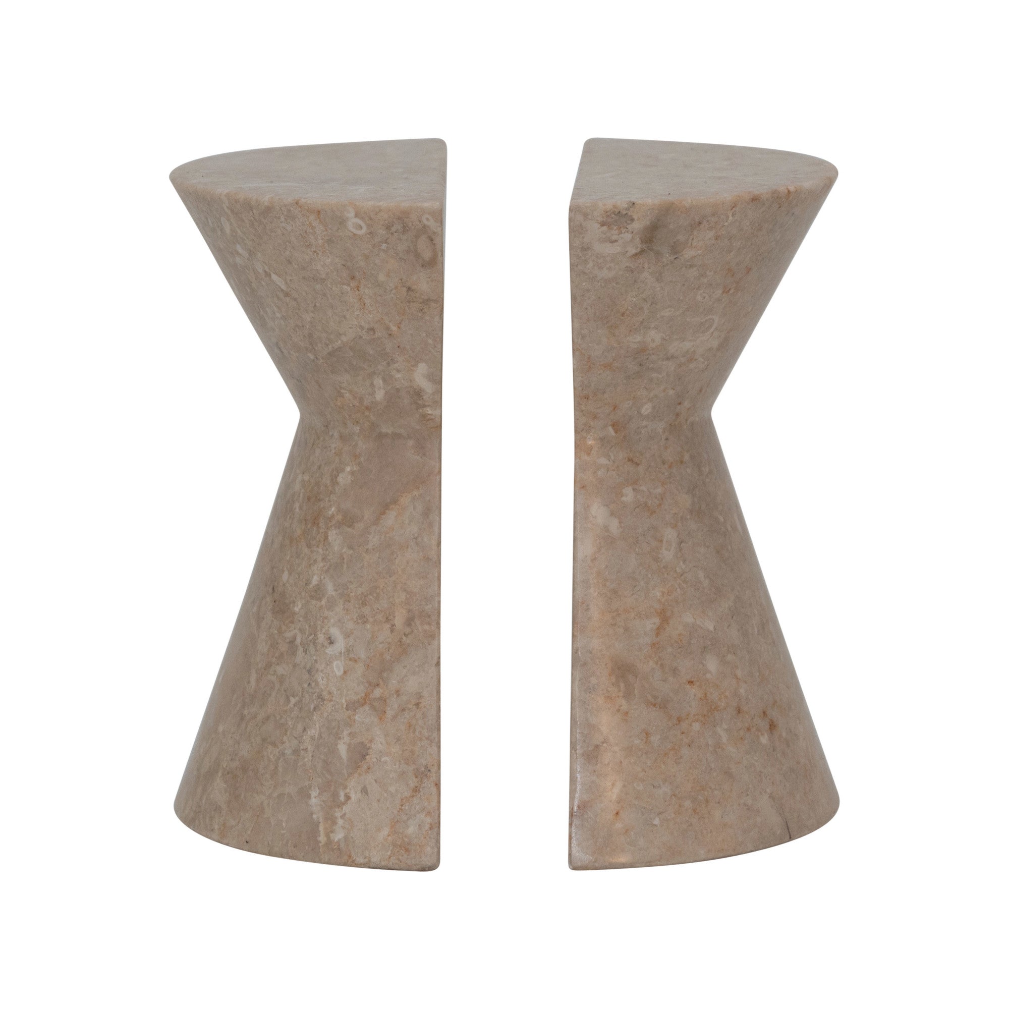 Beige Marble Bookends (Set of 2)