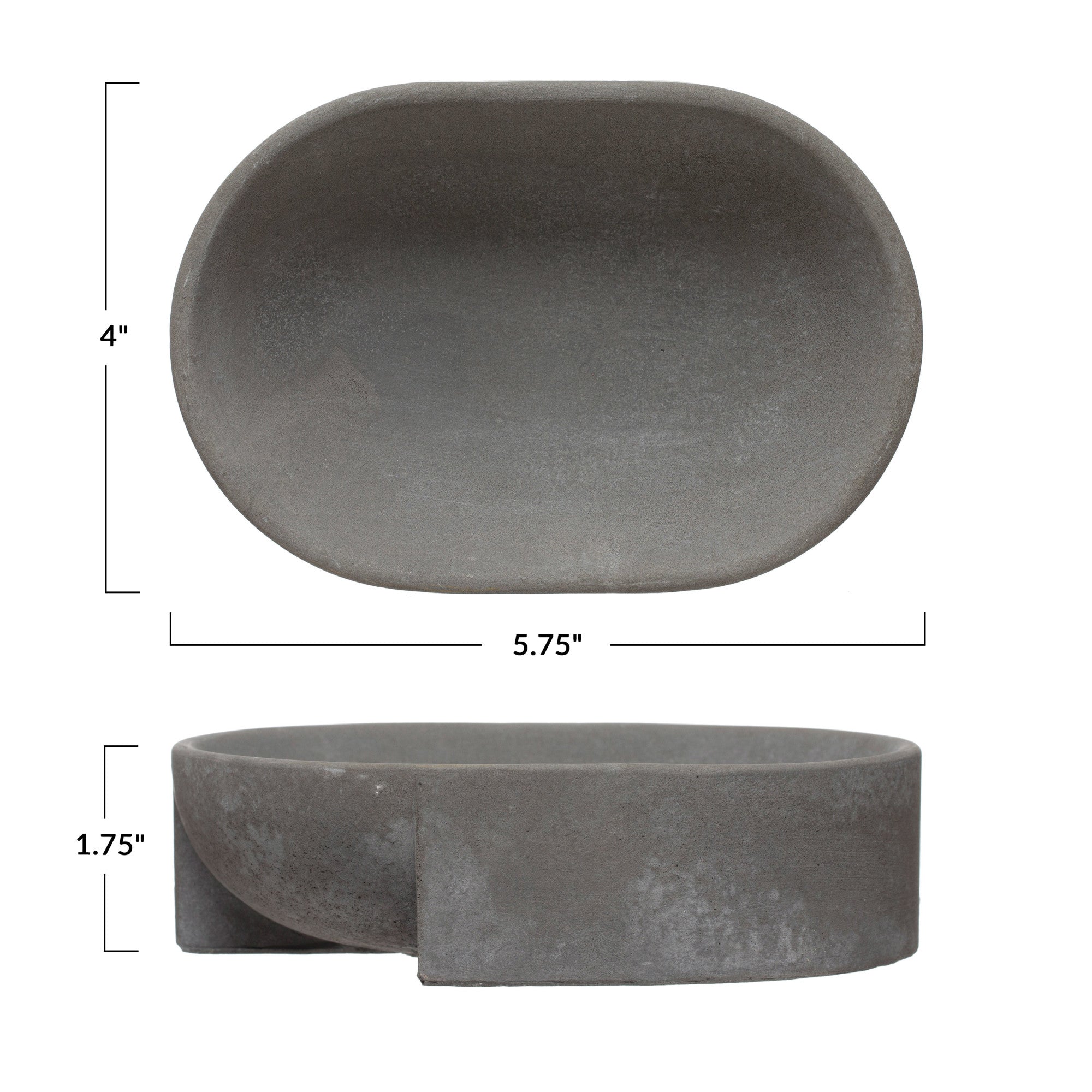 Grey Cement Soap Dish