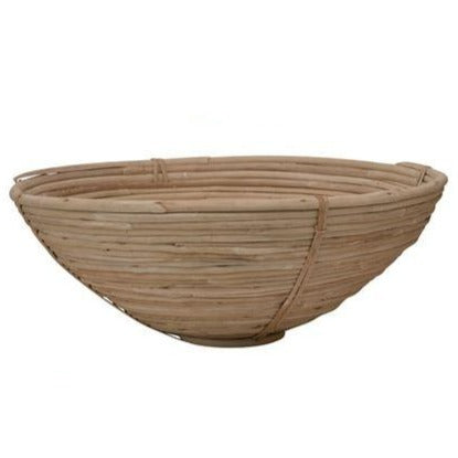 Round Hand-Woven Cane Bowl (3 Sizes)