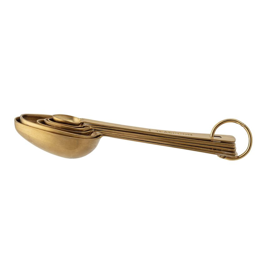 Gold Teardrop Measuring Spoons (Set of 6)