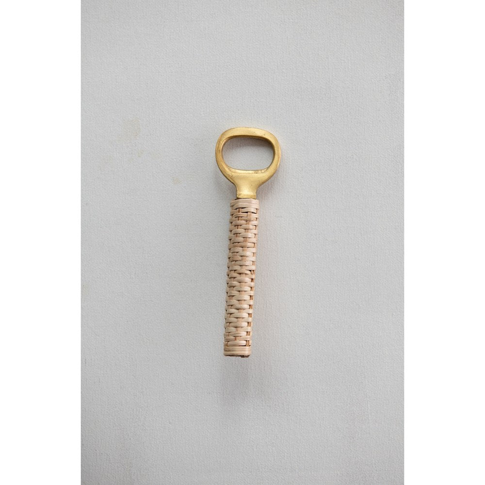 Bamboo Wrapped Brass Bottle Opener