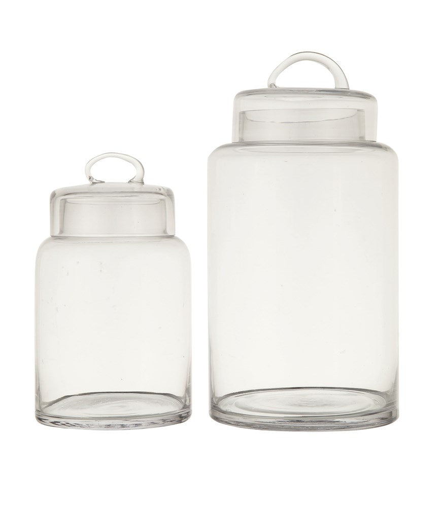 Clear Glass Canister with Lid (2 Sizes)