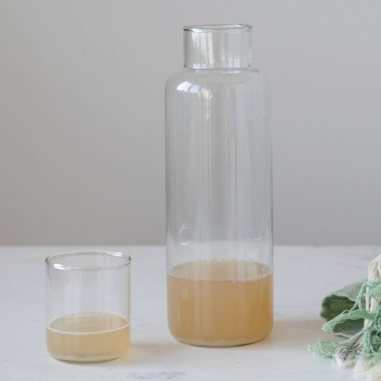 Recycled Glass Decanter with Glass