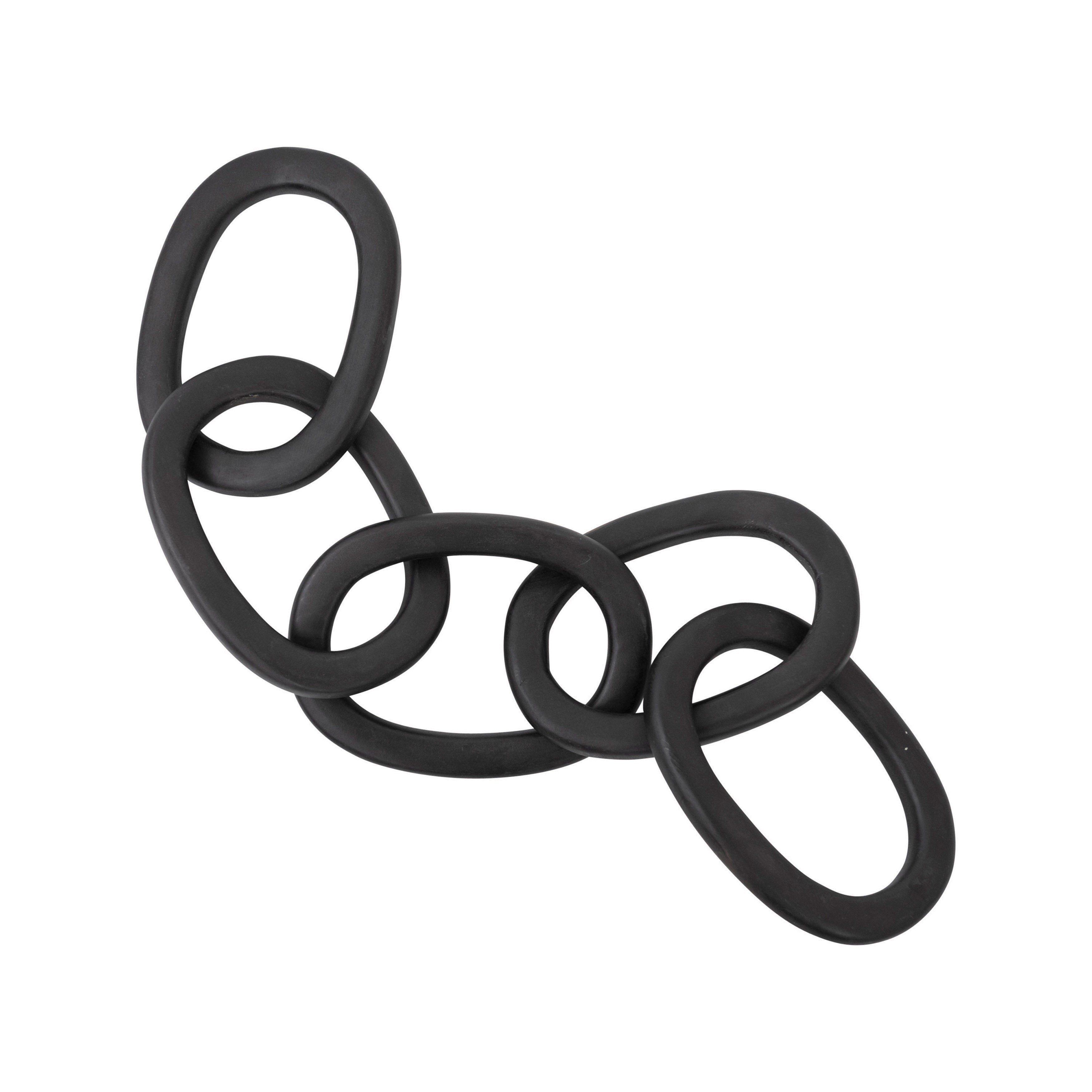 5-Link Black Chain Decor