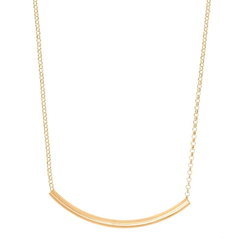 16" Bliss Bar Small Gold Necklace