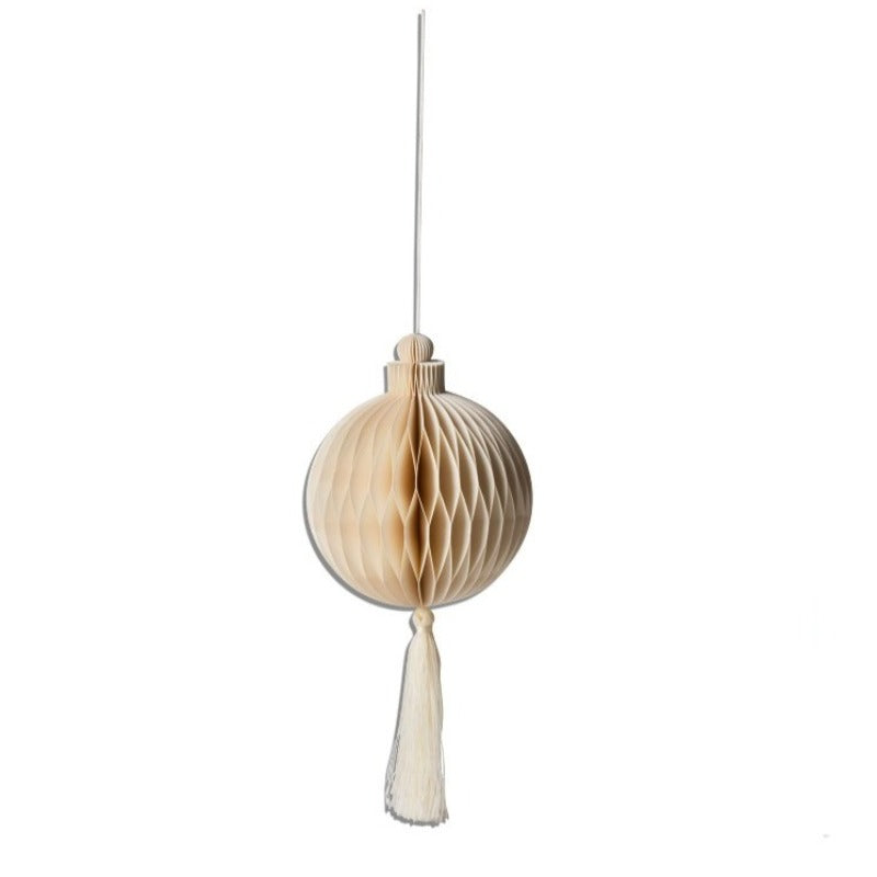 White Paper Ornament with Tassel