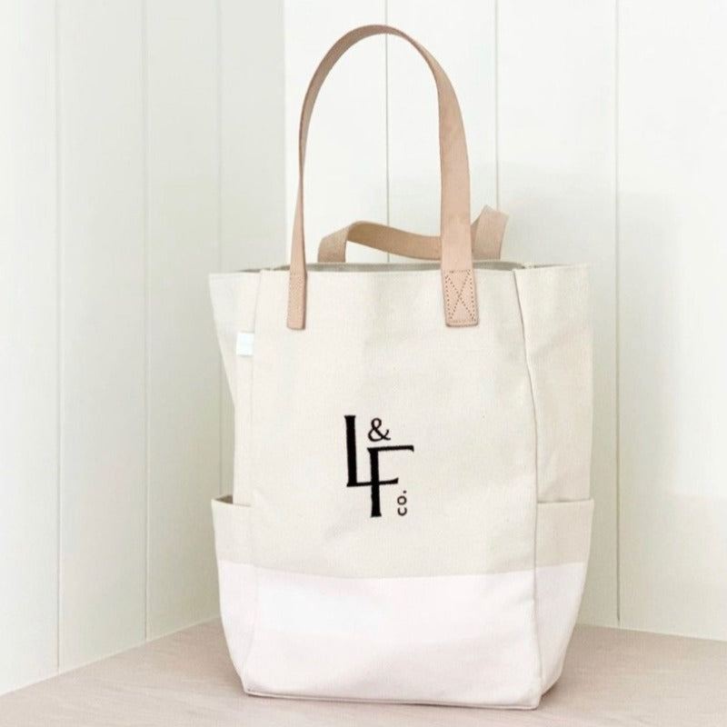 City Tote in Natural (Available plain or with L&F Logo)