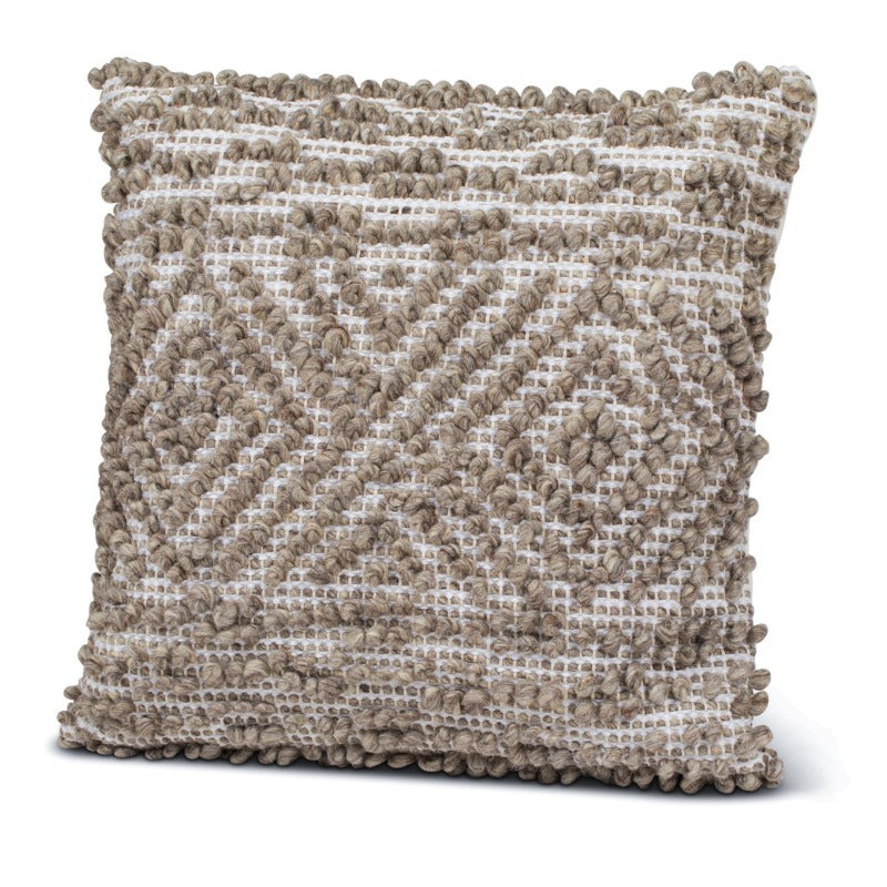 Mocha Textured Pattern Pillow
