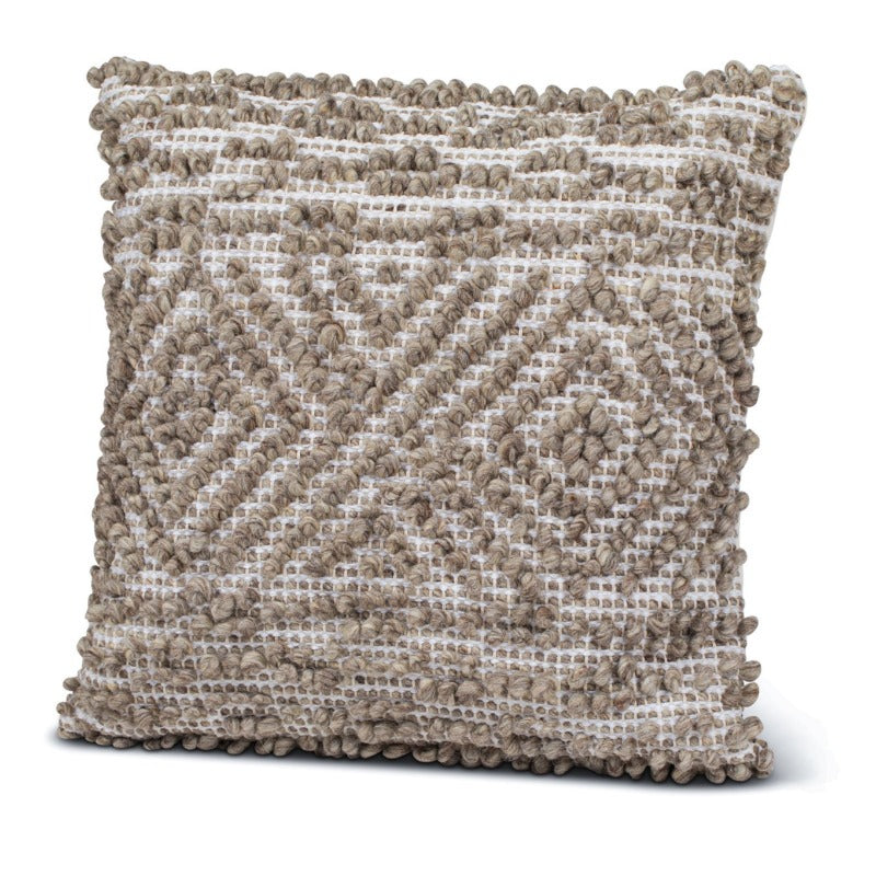 Mocha Textured Pattern Pillow