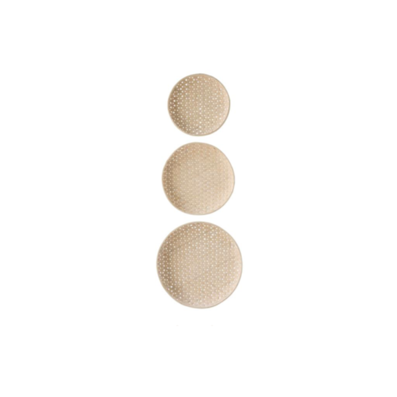 Light Round Woven Tray