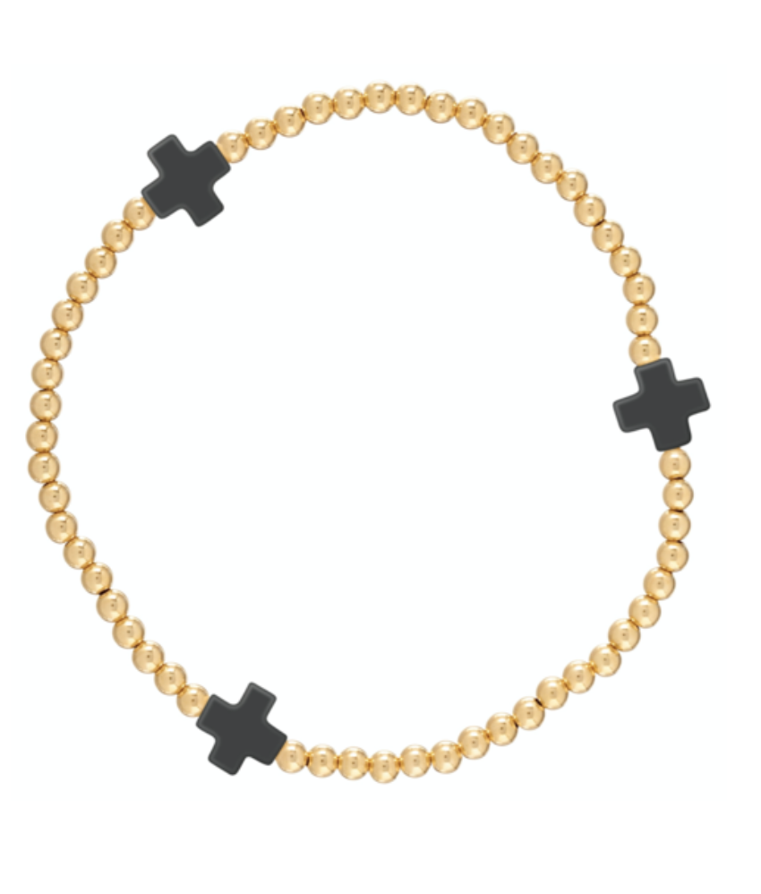 Signature Cross Pattern Bracelet- 3mm