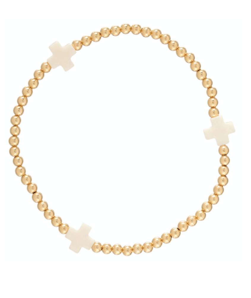 Signature Cross Pattern Bracelet- 3mm