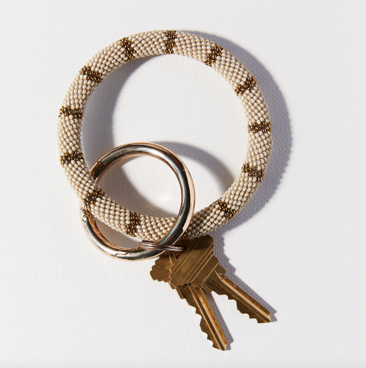 Ivory Gold Key Ring