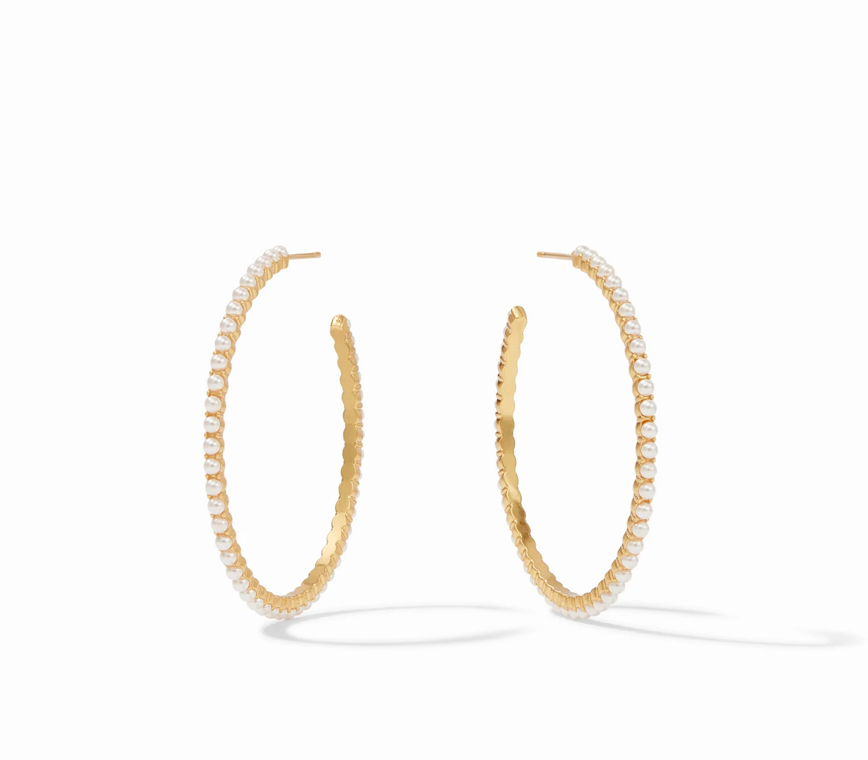 Juliet Pearl Hoop-Gold Pearl