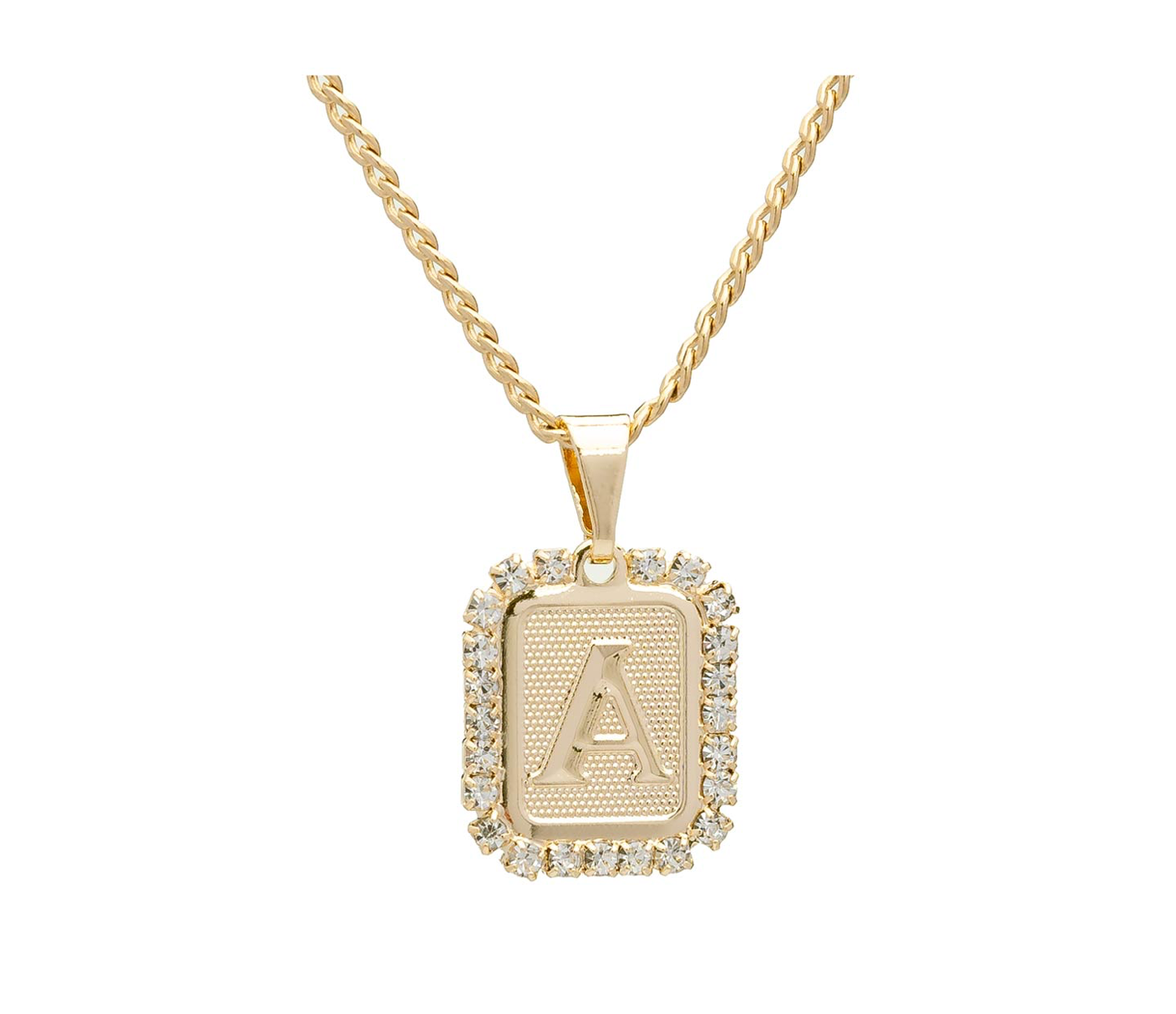 Royal Initial Card Necklace