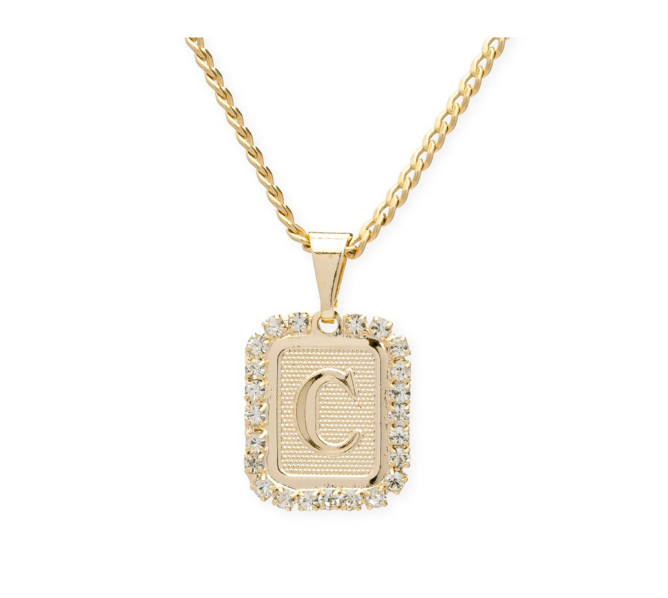 Royal Initial Card Necklace