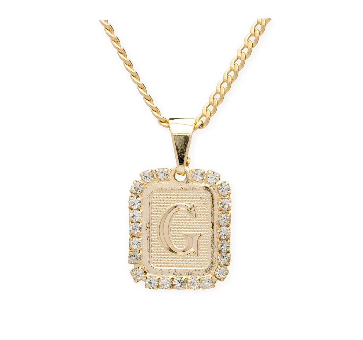 Royal Initial Card Necklace