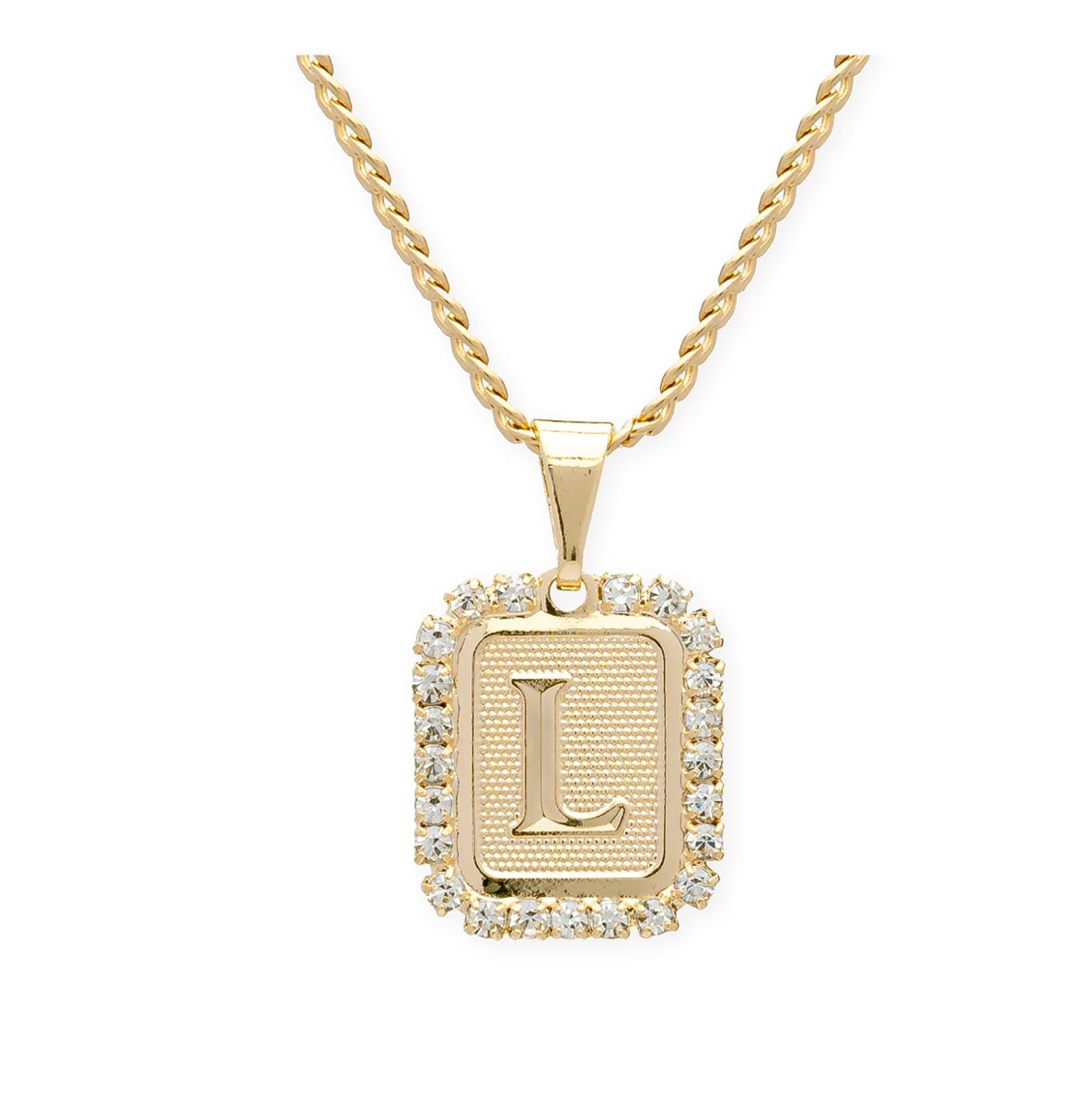 Royal Initial Card Necklace