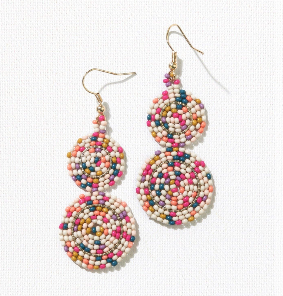 Confetti Double Circle Earrings