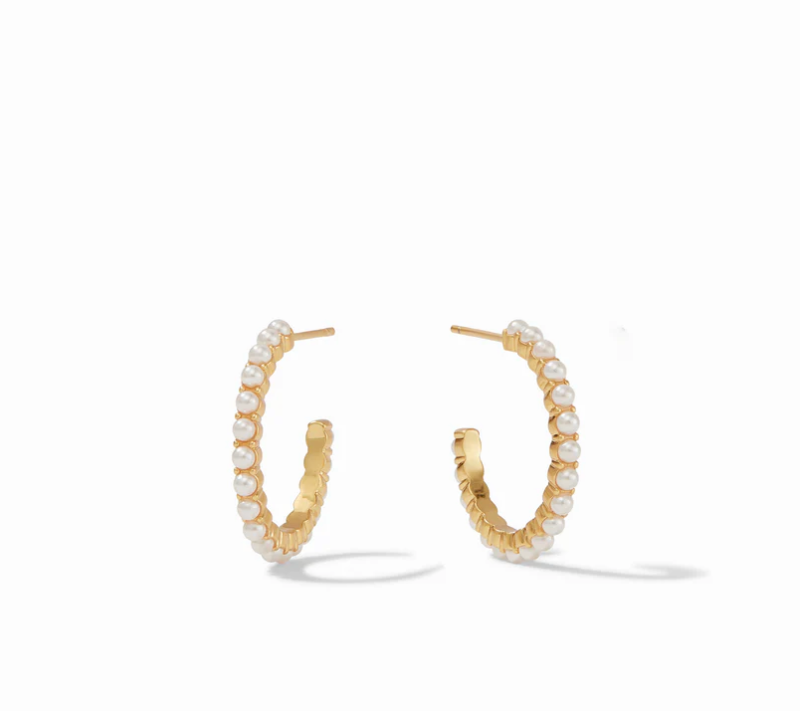 Juliet Pearl Hoop-Gold Pearl