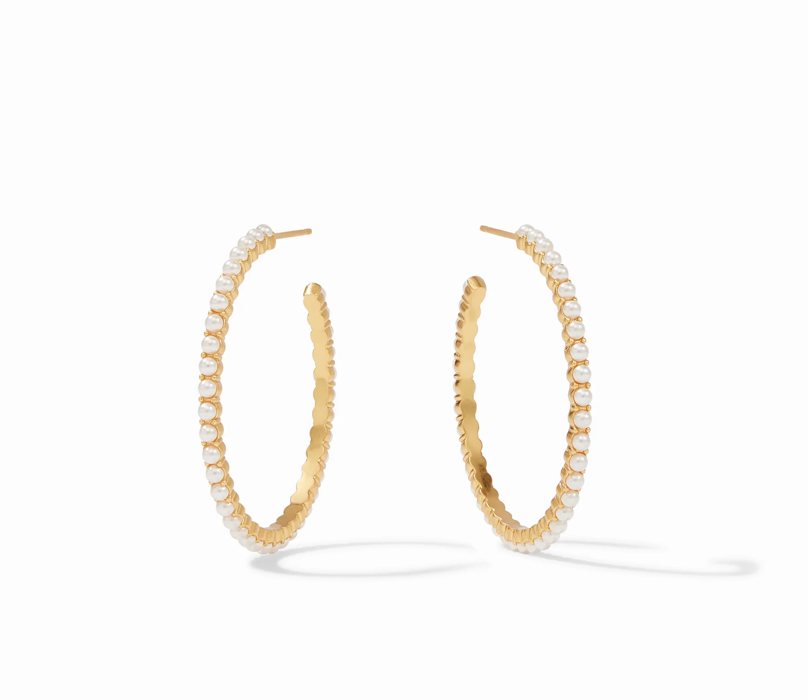 Juliet Pearl Hoop-Gold Pearl