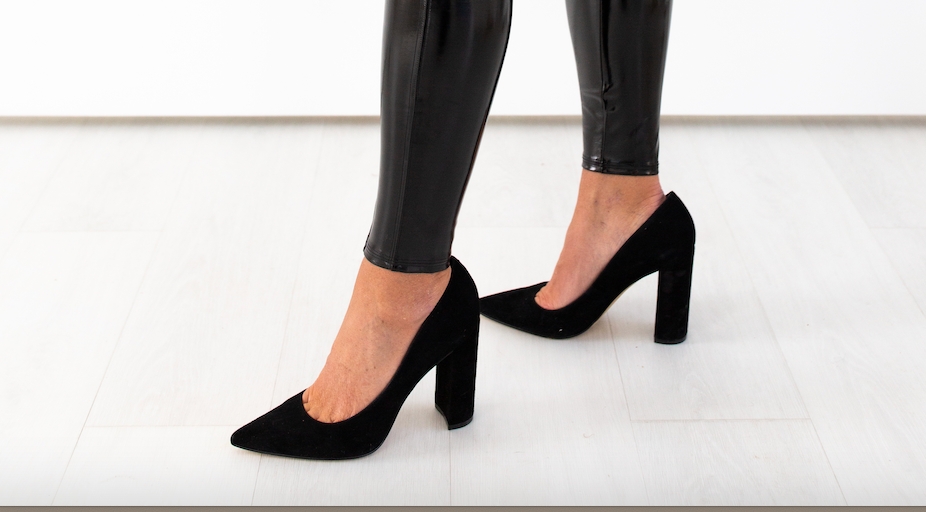 Abilene Heel-Black Suede