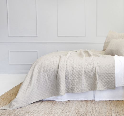 Hampton Linen Quilted Coverlet