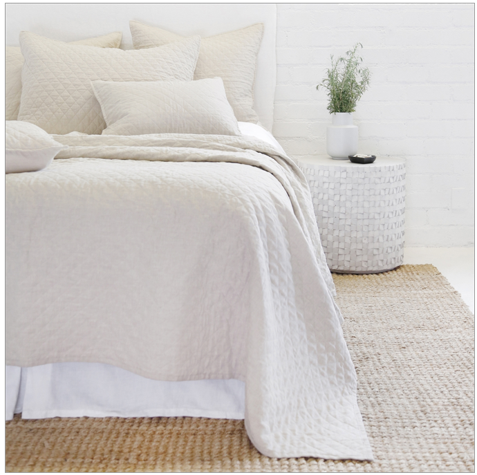Hampton Linen Quilted Coverlet