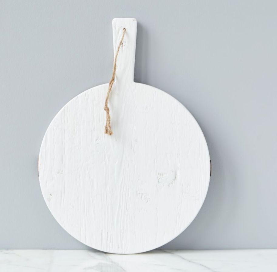 White Round Charcuterie Board