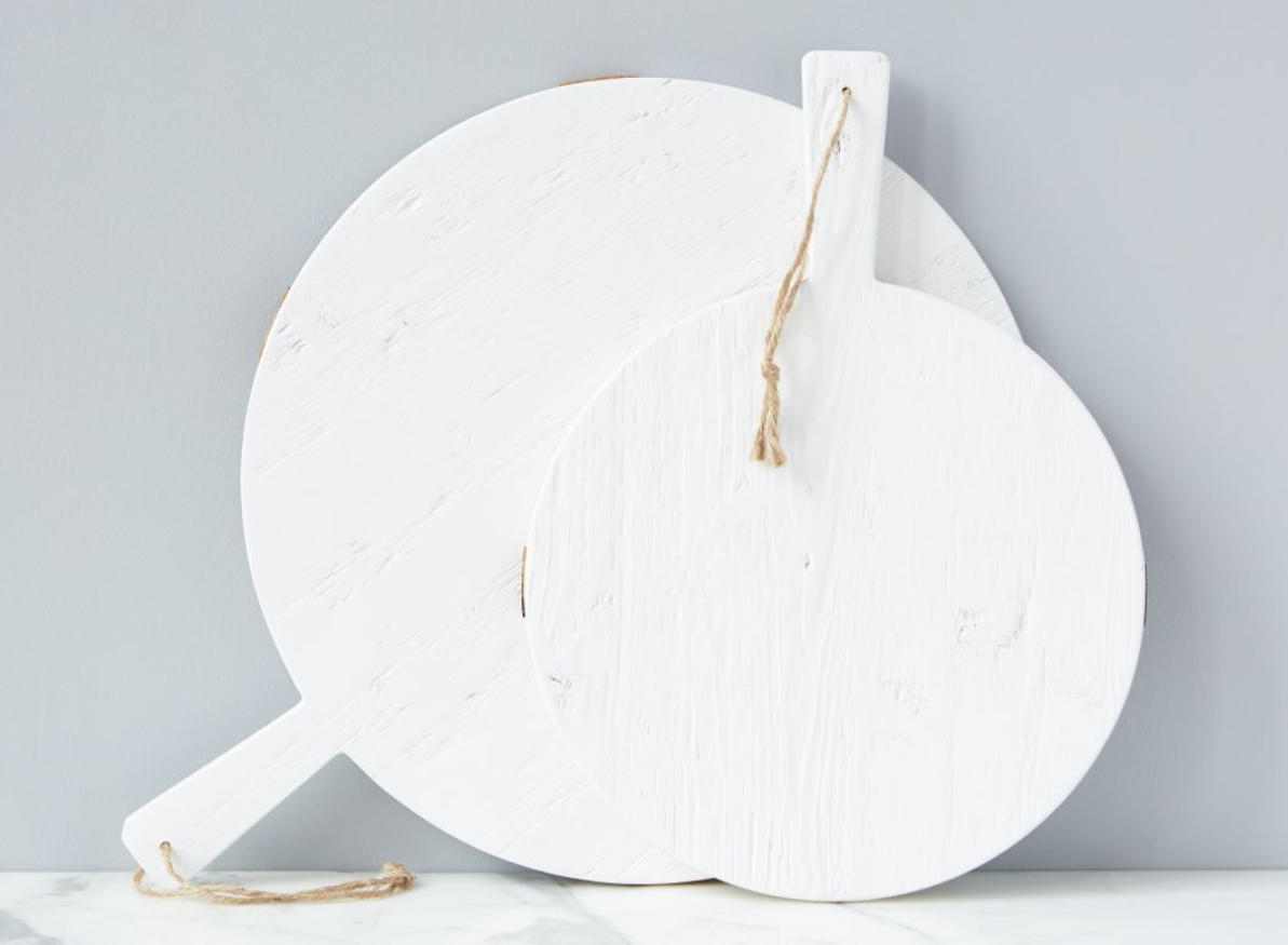 White Round Charcuterie Board