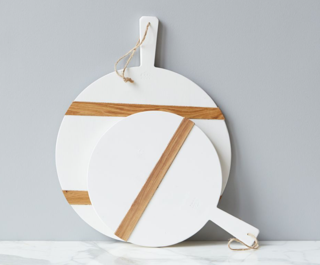 White Round Charcuterie Board